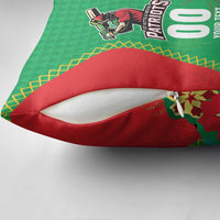 Custom Caribbean Cricket St Kitts and Nevis Pillow Cover Two Islands One Fire Patriots Crown 2025 - Green - Wonder Print Shop