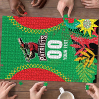 Custom Caribbean Cricket St Kitts and Nevis Puzzle Two Islands One Fire Patriots Crown 2025 - Green - Wonder Print Shop