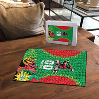 Custom Caribbean Cricket St Kitts and Nevis Puzzle Two Islands One Fire Patriots Crown 2025 - Green - Wonder Print Shop