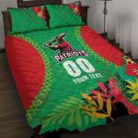 Custom Caribbean Cricket St Kitts and Nevis Quilt Bed Set Two Islands One Fire Patriots Crown 2025 - Green - Wonder Print Shop