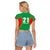 Custom Caribbean Cricket St Kitts and Nevis Raglan Cropped T Shirt Two Islands One Fire Patriots Crown 2025 - Green - Wonder Print Shop