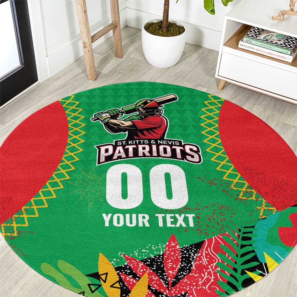 Custom Caribbean Cricket St Kitts and Nevis Round Carpet Two Islands One Fire Patriots Crown 2025 - Green - Wonder Print Shop