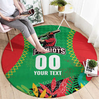 Custom Caribbean Cricket St Kitts and Nevis Round Carpet Two Islands One Fire Patriots Crown 2025 - Green - Wonder Print Shop