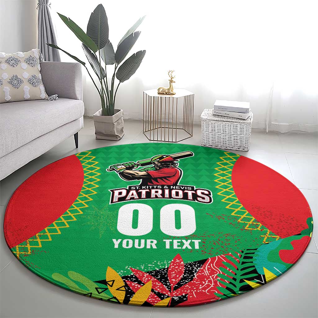 Custom Caribbean Cricket St Kitts and Nevis Round Carpet Two Islands One Fire Patriots Crown 2025 - Green - Wonder Print Shop