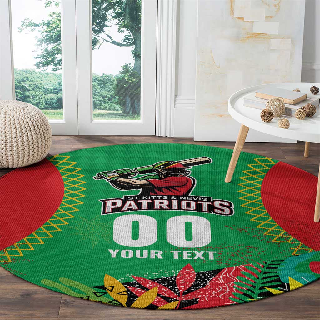Custom Caribbean Cricket St Kitts and Nevis Round Carpet Two Islands One Fire Patriots Crown 2025 - Green - Wonder Print Shop