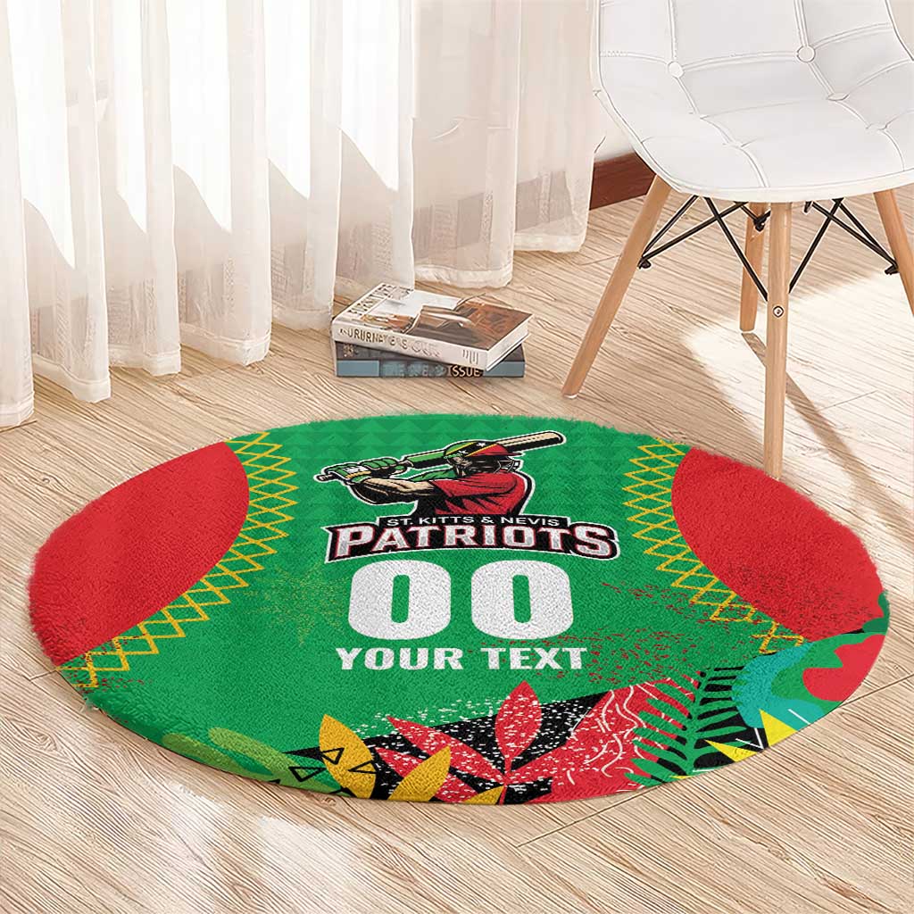 Custom Caribbean Cricket St Kitts and Nevis Round Carpet Two Islands One Fire Patriots Crown 2025 - Green - Wonder Print Shop