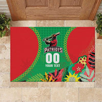 Custom Caribbean Cricket St Kitts and Nevis Rubber Doormat Two Islands One Fire Patriots Crown 2025 - Green - Wonder Print Shop