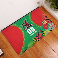 Custom Caribbean Cricket St Kitts and Nevis Rubber Doormat Two Islands One Fire Patriots Crown 2025 - Green - Wonder Print Shop