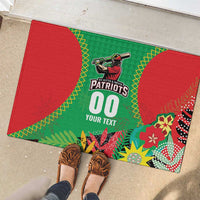 Custom Caribbean Cricket St Kitts and Nevis Rubber Doormat Two Islands One Fire Patriots Crown 2025 - Green - Wonder Print Shop