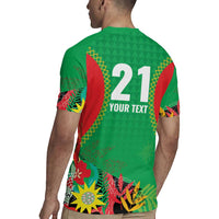 Custom Caribbean Cricket St Kitts and Nevis Rugby Jersey Two Islands One Fire Patriots Crown 2025 - Green - Wonder Print Shop