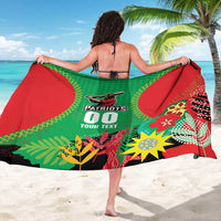 Custom Caribbean Cricket St Kitts and Nevis Sarong Two Islands One Fire Patriots Crown 2025 - Green - Wonder Print Shop