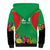 Custom Caribbean Cricket St Kitts and Nevis Sherpa Hoodie Two Islands One Fire Patriots Crown 2025 - Green - Wonder Print Shop