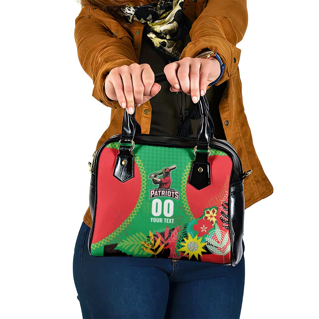 Custom Caribbean Cricket St Kitts and Nevis Shoulder Handbag Two Islands One Fire Patriots Crown 2025 - Green - Wonder Print Shop