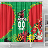 Custom Caribbean Cricket St Kitts and Nevis Shower Curtain Two Islands One Fire Patriots Crown 2025 - Green - Wonder Print Shop