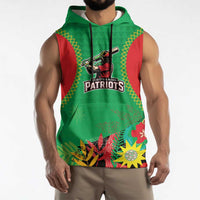 Custom Caribbean Cricket St Kitts and Nevis Sleeveless Hoodie Two Islands One Fire Patriots Crown 2025 - Green - Wonder Print Shop