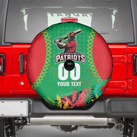 Custom Caribbean Cricket St Kitts and Nevis Spare Tire Cover Two Islands One Fire Patriots Crown 2025 - Green - Wonder Print Shop