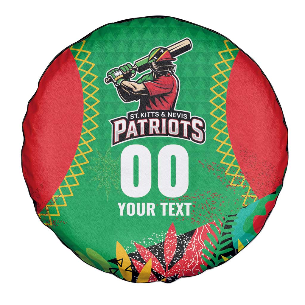 Custom Caribbean Cricket St Kitts and Nevis Spare Tire Cover Two Islands One Fire Patriots Crown 2025 - Green - Wonder Print Shop