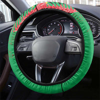 Caribbean Cricket St Kitts and Nevis Steering Wheel Cover Two Islands One Fire Patriots Crown 2025 - Green - Wonder Print Shop