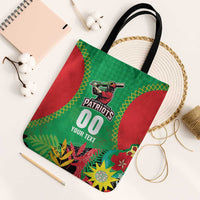 Custom Caribbean Cricket St Kitts and Nevis Tote Bag Two Islands One Fire Patriots Crown 2025 - Green - Wonder Print Shop