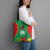 Custom Caribbean Cricket St Kitts and Nevis Tote Bag Two Islands One Fire Patriots Crown 2025 - Green - Wonder Print Shop