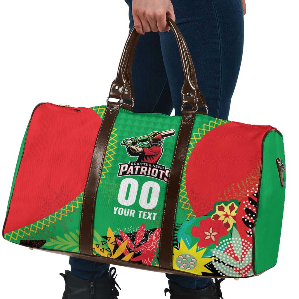 Custom Caribbean Cricket St Kitts and Nevis Travel Bag Two Islands One Fire Patriots Crown 2025 - Green - Wonder Print Shop