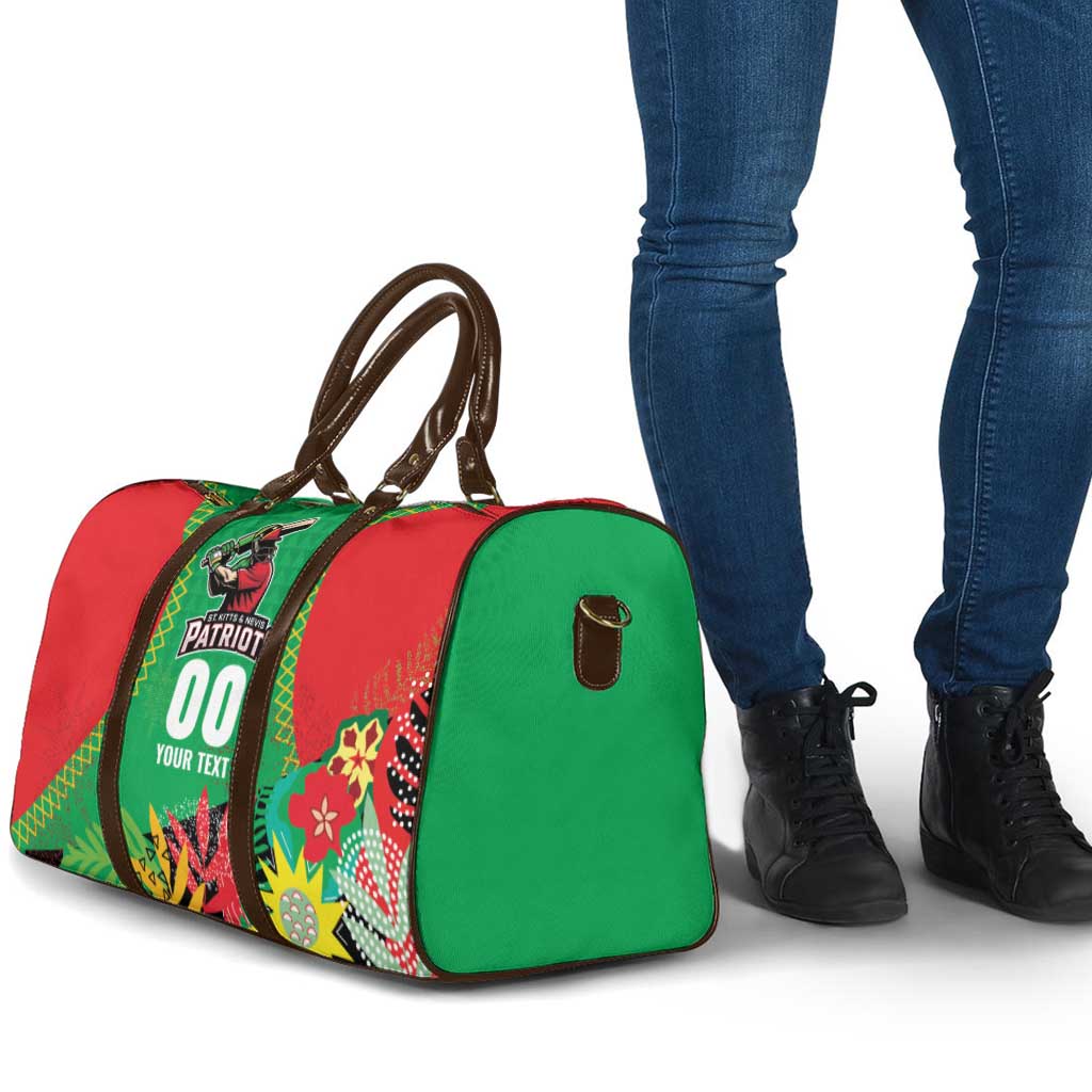 Custom Caribbean Cricket St Kitts and Nevis Travel Bag Two Islands One Fire Patriots Crown 2025 - Green - Wonder Print Shop