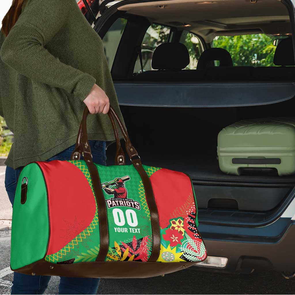 Custom Caribbean Cricket St Kitts and Nevis Travel Bag Two Islands One Fire Patriots Crown 2025 - Green - Wonder Print Shop