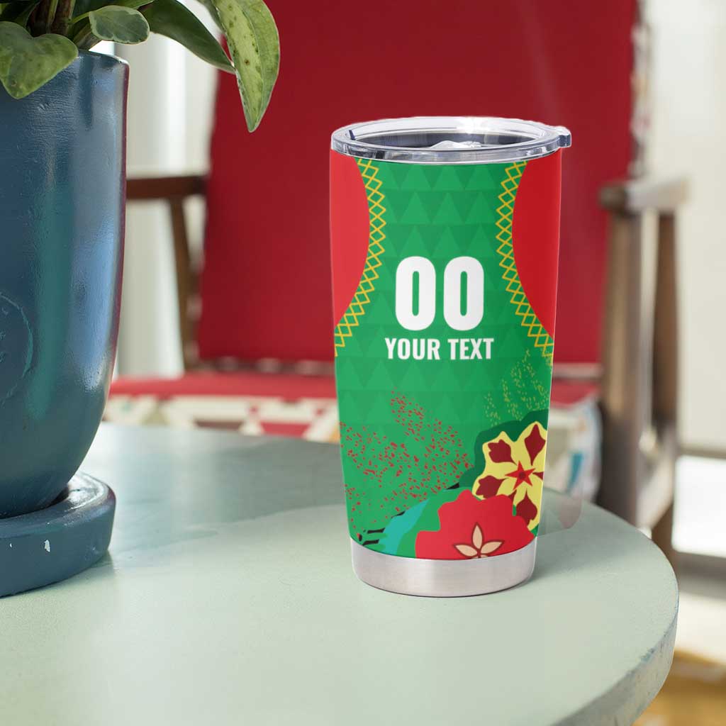 Custom Caribbean Cricket St Kitts and Nevis Tumbler Cup Two Islands One Fire Patriots Crown 2025 - Green - Wonder Print Shop