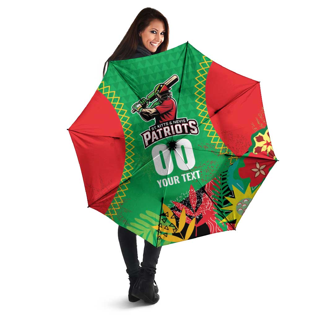 Custom Caribbean Cricket St Kitts and Nevis Umbrella Two Islands One Fire Patriots Crown 2025 - Green - Wonder Print Shop