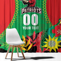 Custom Caribbean Cricket St Kitts and Nevis Window Curtain Two Islands One Fire Patriots Crown 2025 - Green - Wonder Print Shop