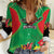 Custom Caribbean Cricket St Kitts and Nevis Women Casual Shirt Two Islands One Fire Patriots Crown 2025 - Green - Wonder Print Shop