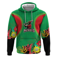 Custom Caribbean Cricket St Kitts and Nevis Zip Hoodie Two Islands One Fire Patriots Crown 2025 - Green - Wonder Print Shop