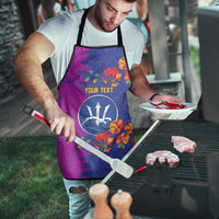 Custom Women’s Cricket Barbados Floral Series Apron Blue Pink Pride of Barbados