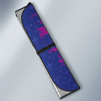 Custom Women’s Cricket Barbados Floral Series Auto Sun Shade Blue Pink Pride of Barbados