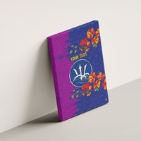 Custom Women’s Cricket Barbados Floral Series Canvas Wall Art Blue Pink Pride of Barbados