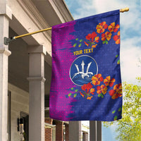 Custom Women’s Cricket Barbados Floral Series Garden Flag Blue Pink Pride of Barbados