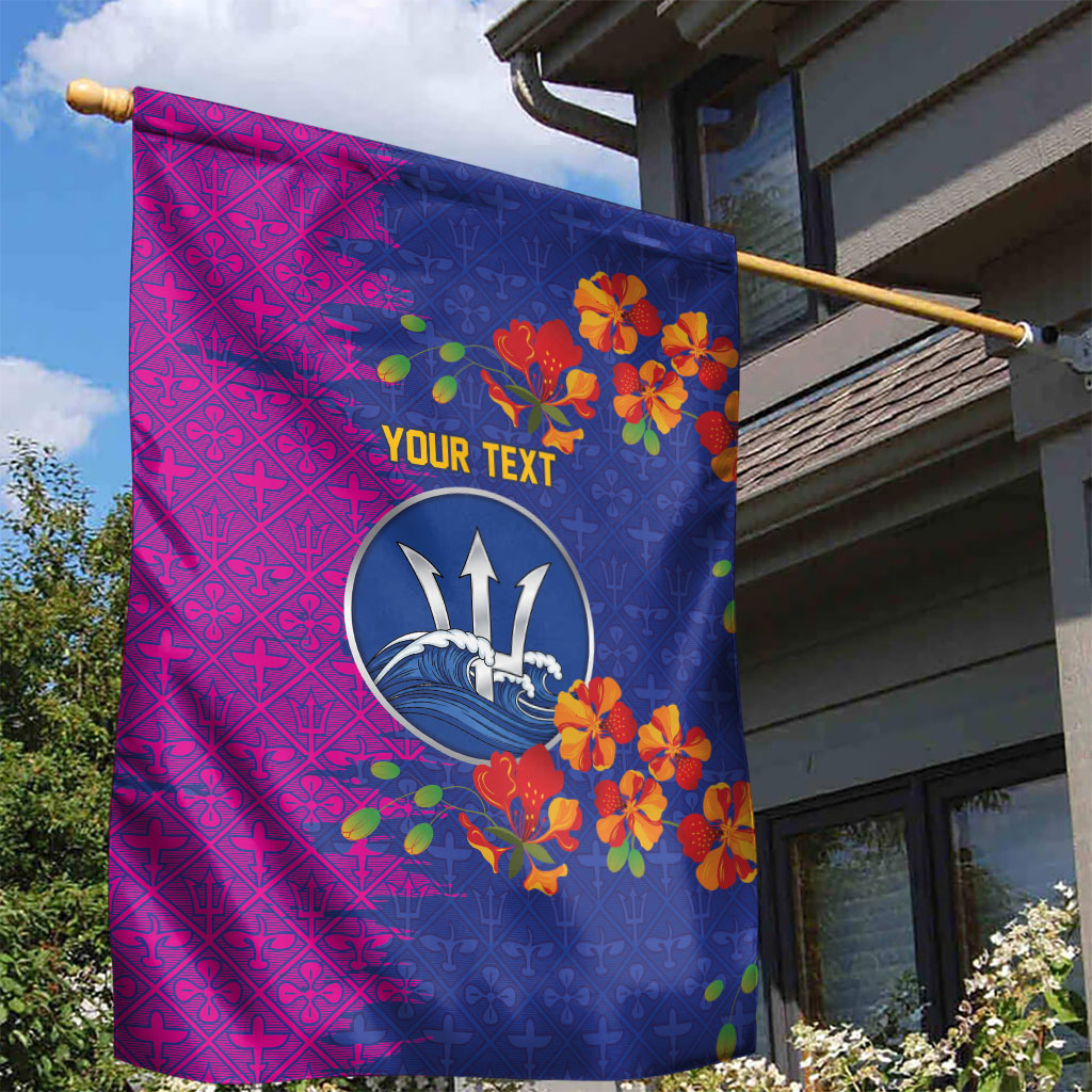 Custom Women’s Cricket Barbados Floral Series Garden Flag Blue Pink Pride of Barbados