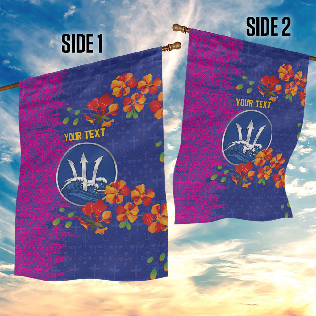 Custom Women’s Cricket Barbados Floral Series Garden Flag Blue Pink Pride of Barbados