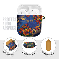 Custom Women’s Cricket Barbados Floral Series AirPods Case Royal Blue Pride of Barbados