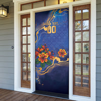 Custom Women’s Cricket Barbados Floral Series Door Cover Royal Blue Pride of Barbados