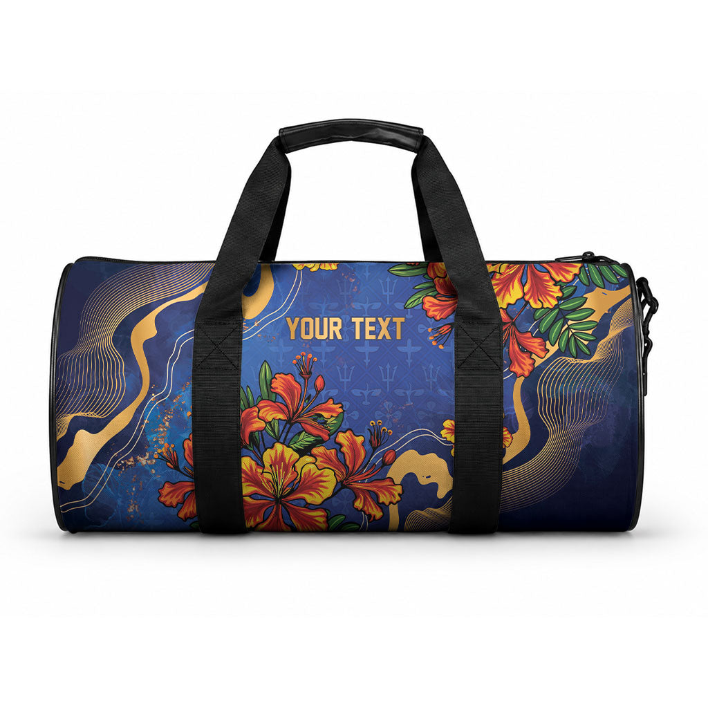 Custom Women’s Cricket Barbados Floral Series Duffle Bag Royal Blue Pride of Barbados
