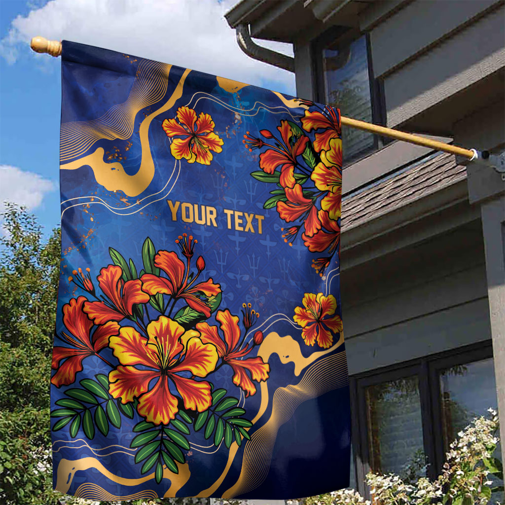 Custom Women’s Cricket Barbados Floral Series Garden Flag Royal Blue Pride of Barbados