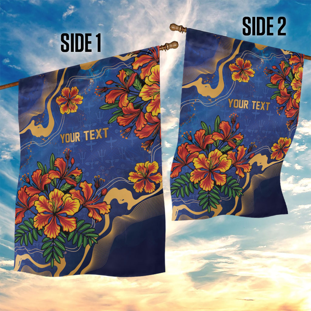 Custom Women’s Cricket Barbados Floral Series Garden Flag Royal Blue Pride of Barbados
