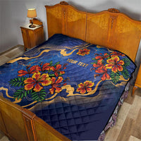 Custom Women’s Cricket Barbados Floral Series Quilt Royal Blue Pride of Barbados