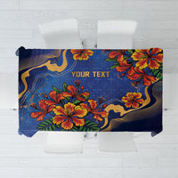 Custom Women’s Cricket Barbados Floral Series Tablecloth Royal Blue Pride of Barbados