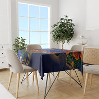 Custom Women’s Cricket Barbados Floral Series Tablecloth Royal Blue Pride of Barbados