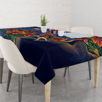 Custom Women’s Cricket Barbados Floral Series Tablecloth Royal Blue Pride of Barbados