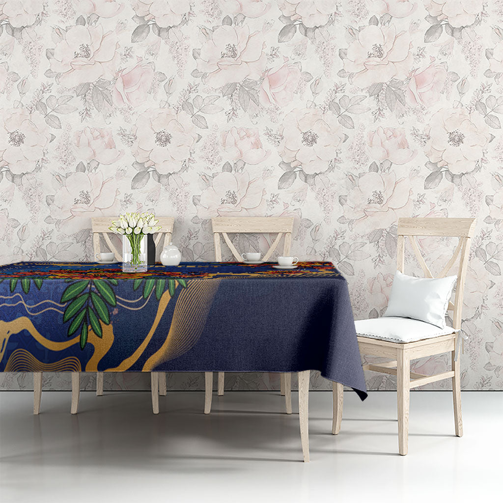 Custom Women’s Cricket Barbados Floral Series Tablecloth Royal Blue Pride of Barbados