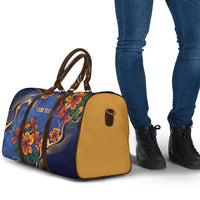 Custom Women’s Cricket Barbados Floral Series Travel Bag Royal Blue Pride of Barbados