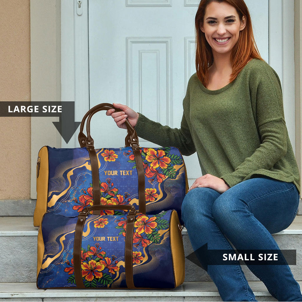 Custom Women’s Cricket Barbados Floral Series Travel Bag Royal Blue Pride of Barbados